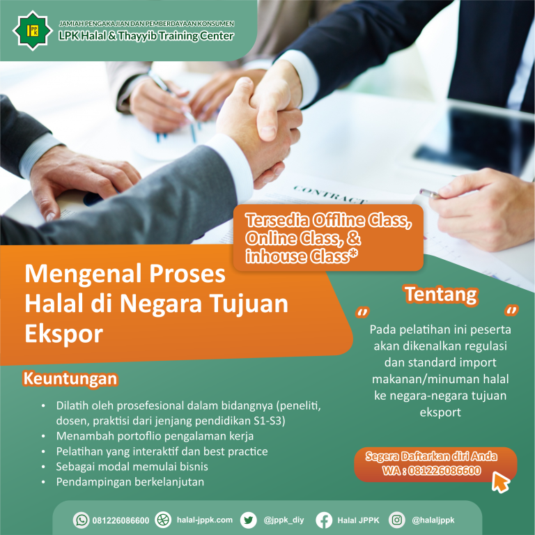 iklan pelatihan halal ekspor
